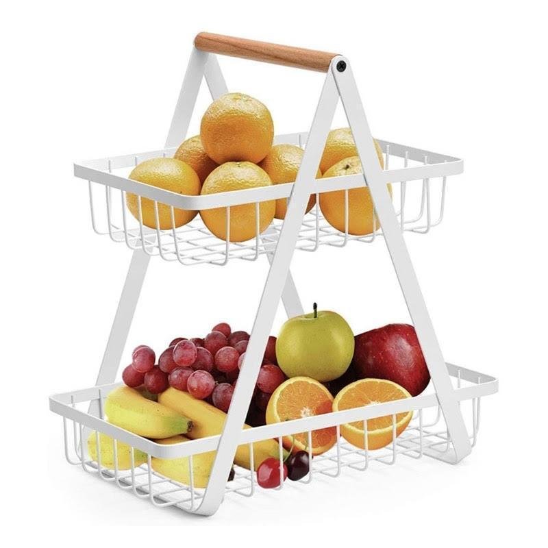 Fruteira de Mesa Organizador de Frutas Cesto Metal Aramado - 10