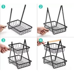 Fruteira de Mesa Organizador de Frutas Cesto Metal Aramado - 5