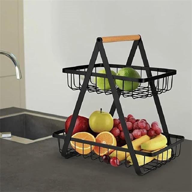 Fruteira de Mesa Organizador de Frutas Cesto Metal Aramado - 6