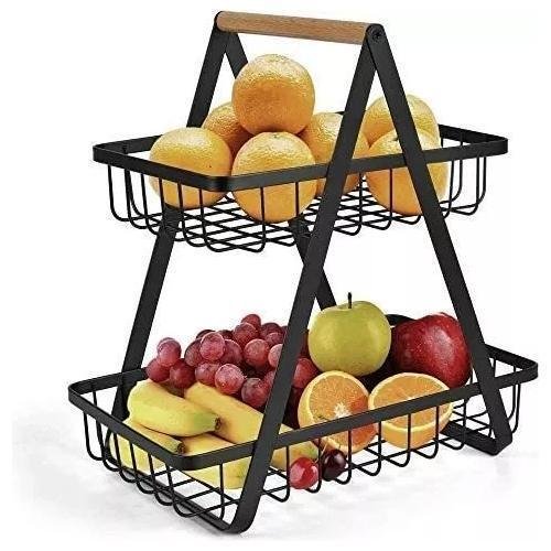 Fruteira de Mesa Organizador de Frutas Cesto Metal Aramado