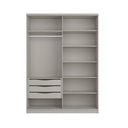 Ver imagem 4 de Guarda Roupa Solteiro 174cm com 2 Portas de Correr 100% Mdf Cor:grigio