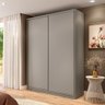 Guarda Roupa Solteiro 174cm com 2 Portas de Correr 100% Mdf Cor:grigio - 1