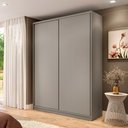 Ver imagem 1 de Guarda Roupa Solteiro 174cm com 2 Portas de Correr 100% Mdf Cor:grigio