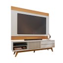Ver imagem 1 de Rack com Painel para Tv até 75 Pol 200x195cm Off White Freijó