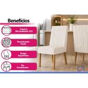 Ver imagem 5 de Kit 4un Cadeiras Cozinha Eloá Nature/Linho Henn