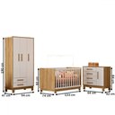 Ver imagem 4 de Quarto Infantil Completo Lion 4 Portas 6 Gavetas Branco/freijo - Pnr Móveis
