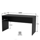 Ver imagem 2 de Conjunto Mesa de Escritório 1.60x60cm + Cadeira Ergonômica Sistema Syncron Pistão Classe 4