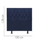 Ver imagem 2 de Cabeceira Estofada Istambul Capitonê 100cm Solteiro Box Quarto Suede Azul Marinho - Gat Magazine