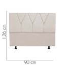 Ver imagem 3 de Cabeceira Estofada Cama Box Solteiro Jade 90cm Courino:bege