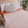 Jogo de Lençol Casal Padrão Home Style 180 Fios 4 Peças - Lilith Laranja - 2