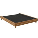 Ver imagem 1 de Cama Casal Pés Madeira 148cm Otto Corano Caramelo Bouclé Off White - Nexta Casa