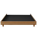 Ver imagem 3 de Cama Casal Pés Madeira 148cm Otto Corano Caramelo Bouclé Off White - Nexta Casa