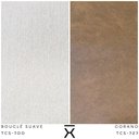 Ver imagem 2 de Cama Casal Pés Madeira 148cm Otto Corano Caramelo Bouclé Off White - Nexta Casa