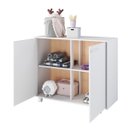 Ver imagem 3 de Cômoda Infantil 90x76,5cm 2 Portas e 4 Rodízios Branco BDI16