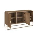 Ver imagem 3 de Balcão Buffet Orgânico 135cm 2 Portas Pé Metal Luna Móvel na Caixa