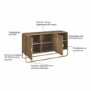 Ver imagem 6 de Balcão Buffet Orgânico 135cm 2 Portas Pé Metal Luna Móvel na Caixa