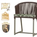 Ver imagem 4 de Mesa com 4 Cadeiras de Jantar Roma 100cm e Noronha em Aluminío Fendi Corda Nautica Estofado 5 Trama