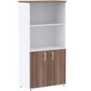 Ver imagem 1 de Armário Misto PE25 Pandin 79,60 cm (largura) MDP Cor Walnut e Branco com Duas portas