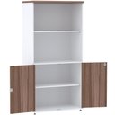 Ver imagem 3 de Armário Misto PE25 Pandin 79,60 cm (largura) MDP Cor Walnut e Branco com Duas portas