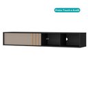 Ver imagem 2 de Rack Suspenso Linea para TV 160cm MDP Laqueado Preto e Avelã Móveis Carraro