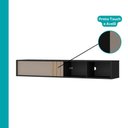 Ver imagem 3 de Rack Suspenso Linea para TV 160cm MDP Laqueado Preto e Avelã Móveis Carraro