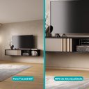 Ver imagem 6 de Rack Suspenso Linea para TV 160cm MDP Laqueado Preto e Avelã Móveis Carraro