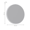 Ver imagem 2 de Espelheira Órion Redonda 50cm Moldura Aço para Branco Casah
