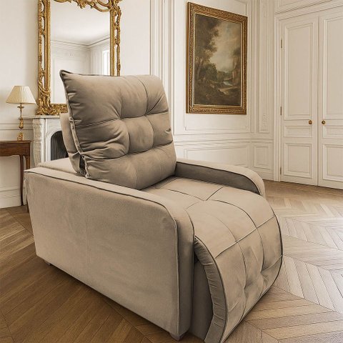 Poltrona Graça Cadeira Papai Mamãe Idoso Reclinável e Retrátil Capuccino