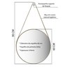 Espelho Decorativo Adnet Redondo 60cm com Alça Gelo - 5