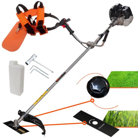 Roçadeira À Gasolina Anmax Cg430b 1,7hp de Potência 43cc C/ Carretel Nylon e Faca 2 Pontas
