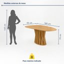 Ver imagem 3 de Conjunto de Mesa de Jantar 6 Lugares Orgânica MDF 180x90cm Cinamomo e Bege