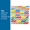 Kit de Adesivos Infantis Triângulos Coloridos Arte Destaque - 2