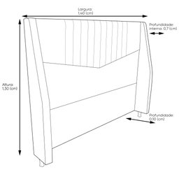 Cabeceira Zara para Cama Box Casal 1,40 cm Estofada em Suede Bege - 3