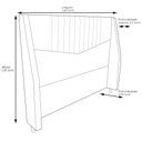Ver imagem 3 de Cabeceira Zara para Cama Box Casal 1,40 cm Estofada em Suede Bege