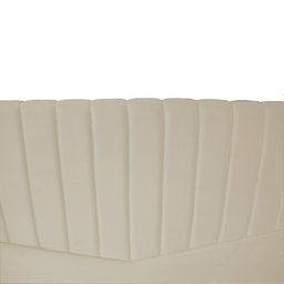 Cabeceira Zara para Cama Box Casal 1,40 cm Estofada em Suede Bege - 2