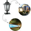 Ver imagem 2 de 12 Postes Balizadores de Jardim Lente Fosca Luminária Preta em Alumínio Linha Grega Dital