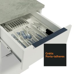 Armário de Cozinha Completa 290cm Branco/Branco/Rustic Stella Madesa 01 - 9