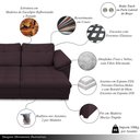 Ver imagem 3 de Sofá Retrátil Elétrico Sala de Estar Nolan Bipartido 297cm Conforto Premium em Couro Borgonha G58 - 