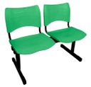 Ver imagem 1 de Longarina 2 Lugares em Polipropileno Cor Verde