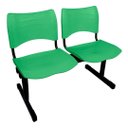Ver imagem 1 de Longarina 2 Lugares em Polipropileno Cor Verde
