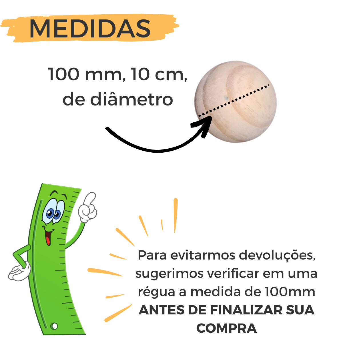 5 Esferas Bolinhas Bolas De Madeira Pinus 100mm - 2