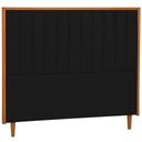 Ver imagem 1 de Cabeceira Estofada Casal Imperial Couro Preto 140 Cm