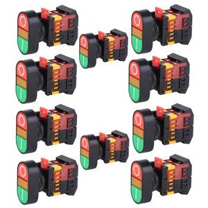 Kit 10 Botao Duplo Lk2 Apbb 1na 1nf C Iluminacao 220v Lukma