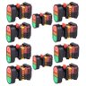 Kit 10 Botao Duplo Lk2 Apbb 1na 1nf C Iluminacao 220v Lukma - 1