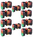Ver imagem 1 de Kit 10 Botao Duplo Lk2 Apbb 1na 1nf C Iluminacao 220v Lukma
