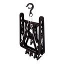 Ver imagem 3 de Mini-varal Retangular Dobrável 32 Prendedores Preto Mor