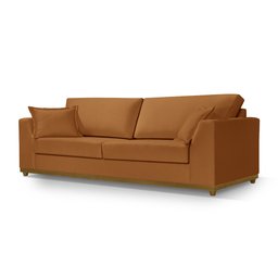 Sofá 2 Lugares Living Basemadeira 2,20m Pallazo Sofisticado:terracota - 2