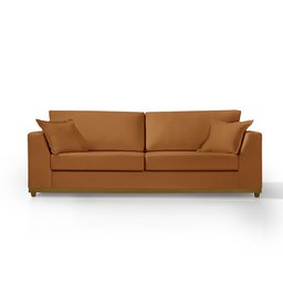 Sofá 2 Lugares Living Basemadeira 2,20m Pallazo Sofisticado:terracota - 3