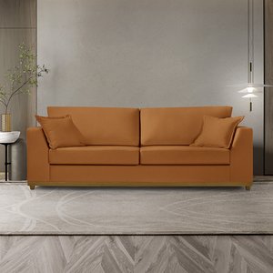 Sofá 2 Lugares Living Basemadeira 2,20m Pallazo Sofisticado:terracota