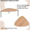 Ver imagem 5 de Mesa de Centro Organica Pe Metal Preto Hanover 28014 Artesano Hanover Preto